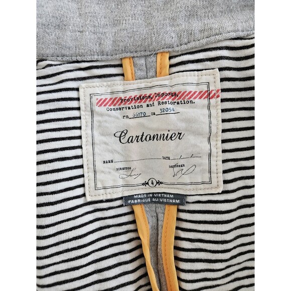 Anthropologie Cartonnier Short Jersey Jacket Blazer Grey Size 4 - Picture 6 of 10
